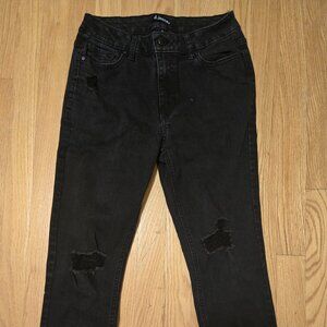 D.Jeans Women's Demin Skinny Mid-Rise Ripped Jeans